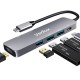 Verilux� USB C Hub, 5 in 1 Portable Aluminum Multiport Adapter Type C Hub with 4K HDMI Output, USB 2.0/3.0 Ports,USB C 100W PD, Compatible with,MacBook Pro/Air/ipad Pro 2018,More USB C Devices