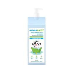 Mamaearth Milky Soft Shampoo For Babies - 400 ml | Infused with Oats, Milk and Calendula | Gently Cleanses Hair, Balances Scalp pH & Makes Hair Soft & Smooth