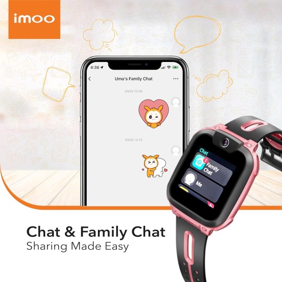 IMOO Watch Phone Z1 Kids Smart Watch, 4G Kids Smartwatch Phone with Long-Lasting Video & Phone Call, Kids GPS Watch with Real-time Locating & IPX8 Water-Resistance (Pink) IMOO Watch Phone Z1 Kids Smart Watch, 4G Kids Smartwatch Phone with Long-Lasting Video & Phone Call, Kids GPS Watch with Real-time Locating & IPX8 Water-Resistance (Pink)