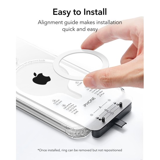 ESR Magnetic Ring 360, Compatible with MagSafe Sticker, Universal Magnetic Conversion Kit for iPhone 16/15/14/13/12/11/X Series, Galaxy Samsung and More, 2 Pack, MagSafe Accessories, White ESR Magnetic Ring 360, Compatible with MagSafe Sticker, Universal Magnetic Conversion Kit for iPhone 16/15/14/13/12/11/X Series, Galaxy Samsung and More, 2 Pack, MagSafe Accessories, White