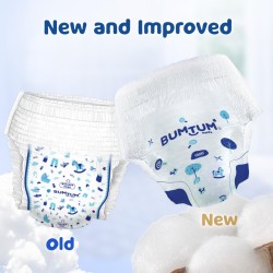 Bumtum Baby Diaper Pants, Medium Size, 72 Count, Double Layer Leakage Protection Infused With Aloe Vera, Cottony Soft High Absorb Technology (Pack of 1) Bumtum Baby Diaper Pants, Medium Size, 72 Count, Double Layer Leakage Protection Infused With Aloe Vera, Cottony Soft High Absorb Technology (Pack of 1)