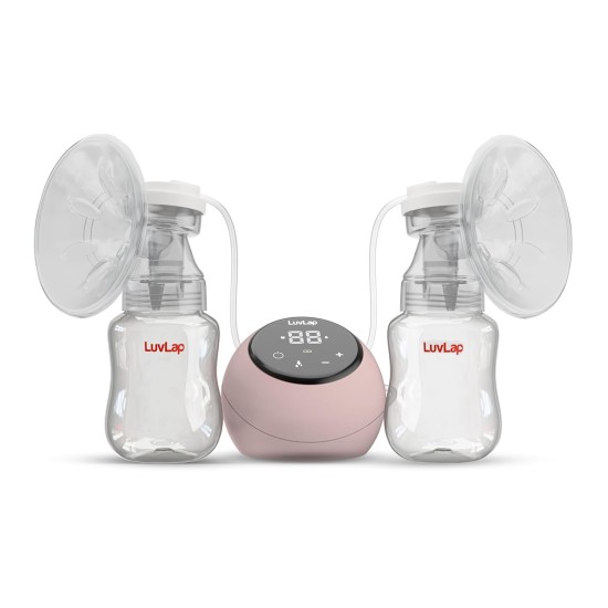 LuvLap Adore Double Electric Breast Pump with Dual Mode, 2 Phase - Stimulation & Expression, Soft Silicone Cushion, Rechargeable Battery, Single Breast Pump Electrical, BPA Free LuvLap Adore Double Electric Breast Pump with Dual Mode, 2 Phase - Stimulation & Expression, Soft Silicone Cushion, Rechargeable Battery, Single Breast Pump Electrical, BPA Free
