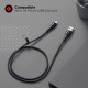 boAt Micro USB 600 Smart Auto Disconnecting Cable with LED Indicator, Stress Resistant, 3A Fast Charging & 480mbps Data Transmission, 10000+ Bends Lifespan & Extended 1.5m Length(Mercurial Black) boAt Micro USB 600 Smart Auto Disconnecting Cable with LED Indicator, Stress Resistant, 3A Fast Charging & 480mbps Data Transmission, 10000+ Bends Lifespan & Extended 1.5m Length(Mercurial Black)