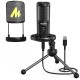 MAONO AU-PM461TS Condenser USB Mic for PC, YouTube Recording, Gaming, Podcasting. All-in-one Microphone Kit with Mic Gain, Metal Pop Filter, and Shock Mount, Black MAONO AU-PM461TS Condenser USB Mic for PC, YouTube Recording, Gaming, Podcasting. All-in-one Microphone Kit with Mic Gain, Metal Pop Filter, and Shock Mount, Black