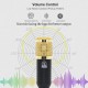 ZHIZUKA BM800 Condenser Microphone Set V8 Sound Card Mixer Amplifier Voice Changer Audio Interface | Singing Smule Live Streaming Podcast Broadcasting (3.5mm Mic + Sound Card, Gold)