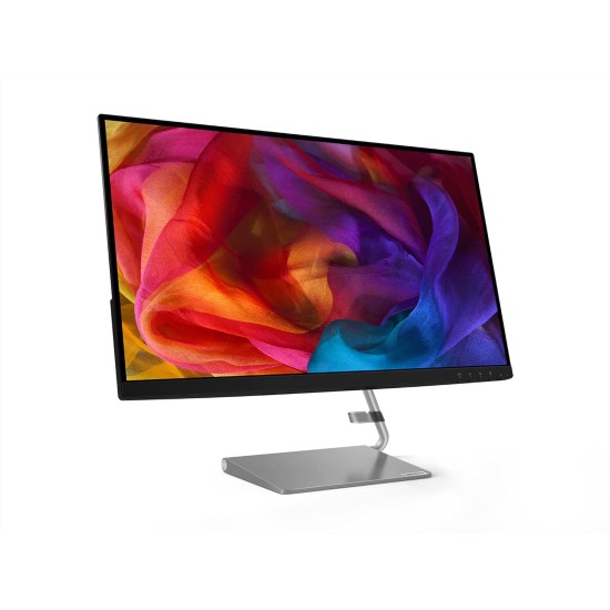 Lenovo Q-Series - Q27Q-1L, 27 Inch (68.6 Cm) 2560 X 1440 Pixels 2K Qhd IPS Led Monitor | 2X3W Speakers, 99% Srgb, 75Hz, AMD Freesync, Hdmi, Natural Low Blue Light, Artery (Iron Grey)