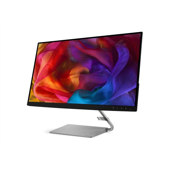 Lenovo Q-Series - Q27Q-1L, 27 Inch (68.6 Cm) 2560 X 1440 Pixels 2K Qhd IPS Led Monitor | 2X3W Speakers, 99% Srgb, 75Hz, AMD Freesync, Hdmi, Natural Low Blue Light, Artery (Iron Grey)