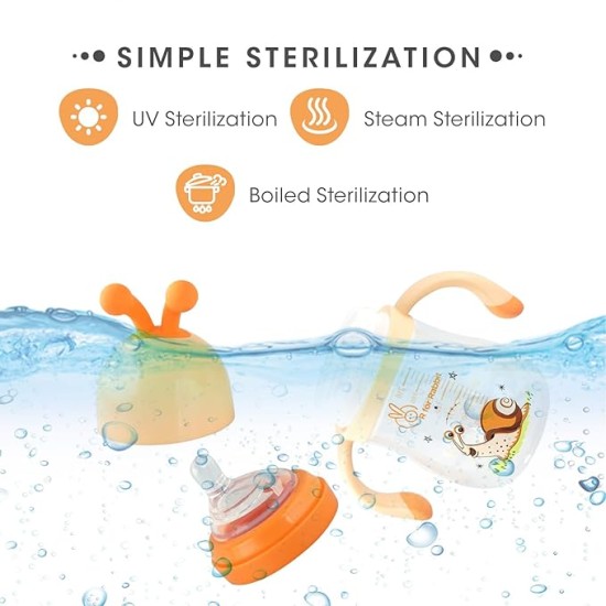 R for Rabbit Snozzy Baby Spout Sippy Cup Bottle 240 ML Soft Silicon Spout for Baby | Kids of 6 Months +