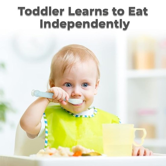 R for Rabbit Premium Safe Feed Silicone Baby Feeding Spoon Set of 2, Smooth Silicon Tip, Food Grade PP Spoon, BPA & Phthalates Free for Kids 6+ Months (Lake Blue -Blue) R for Rabbit Premium Safe Feed Silicone Baby Feeding Spoon Set of 2, Smooth Silicon Tip, Food Grade PP Spoon, BPA & Phthalates Free for Kids 6+ Months (Lake Blue -Blue)