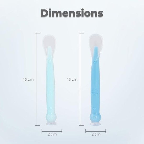 R for Rabbit Premium Safe Feed Silicone Baby Feeding Spoon Set of 2, Smooth Silicon Tip, Food Grade PP Spoon, BPA & Phthalates Free for Kids 6+ Months (Lake Blue -Blue) R for Rabbit Premium Safe Feed Silicone Baby Feeding Spoon Set of 2, Smooth Silicon Tip, Food Grade PP Spoon, BPA & Phthalates Free for Kids 6+ Months (Lake Blue -Blue)