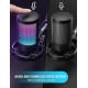 Fifine A6V USB Gaming Condenser Microphone with RGB, Quick Mute, Pop Filter, Shock Mount & Gain Control – Ideal for PC, PS5, Streaming, Discord, Twitch, Podcasts & Videos (Black)