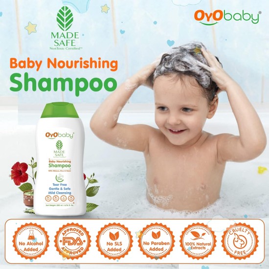 OYO BABY New Born Combo Baby No Tears Baby Shampoo for Newborn Babies and Extra Virgin Olive oil for Baby massage 200ml each