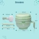 LuvLap 9 in 1 Baby Food Masher Mill, Food Grinder Cum Processor, with Multifunction Textured Mashing & Filtering Plates, with Serving Bowl (Light Green)