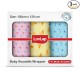 LuvLap 100% Cotton Muslin Baby Swaddle Set, Baby Towel, Size-120cm x 100cm (47"x39"), Dots Hearts Print, 0-18 Month+, Printed Mulmal Muslin Swaddle Wrap for New Born, Pack of 3