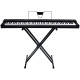 TECHTEST Adjustable Piano Stand X Type Adjustable Keyboard Stand Dual Braced Support Legs with Locking Straps