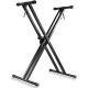TECHTEST Adjustable Piano Stand X Type Adjustable Keyboard Stand Dual Braced Support Legs with Locking Straps