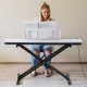 TECHTEST Adjustable Piano Stand X Type Adjustable Keyboard Stand Dual Braced Support Legs with Locking Straps