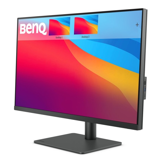 BenQ PD3205U 31.5" (80.01 cm) LCD 3840 x 2160 Pixels 4K Monitor, UHD, sRGB, Rec.709, HDR10, IPS, AQCOLOR Technology, Factory-Calibrated, Color Mode, Darkroom Mode,CAD/CAM Mode,Hotkey Puck G2,KVM,Grey