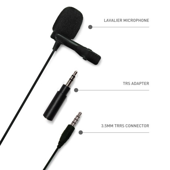 JBL Commercial CSLM10 Auxiliary Omnidirectional Lavalier Microphone For Content Creation, Vlogging & Voiceover (Black) JBL Commercial CSLM10 Auxiliary Omnidirectional Lavalier Microphone For Content Creation, Vlogging & Voiceover (Black)