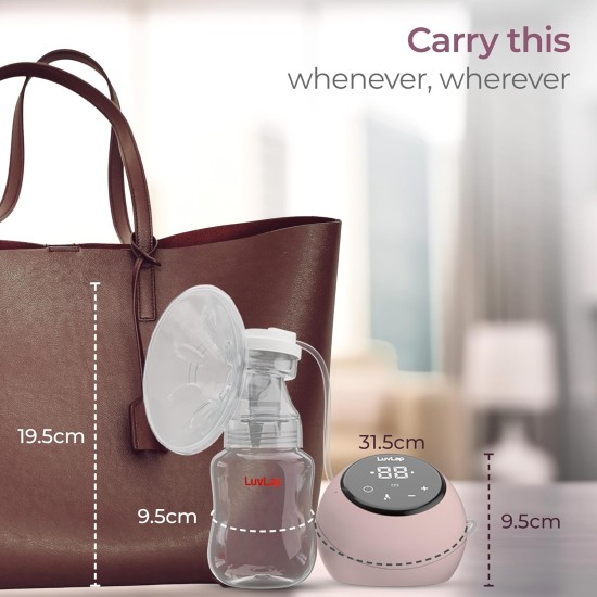 Luvlap Adore Electric Breast Pump, 2 Phase Pumping of Stimulation & Expression, 2pcs Breast pads free, Soft & Gentle, BPA Free, Run on Direct Power, No Battery Luvlap Adore Electric Breast Pump, 2 Phase Pumping of Stimulation & Expression, 2pcs Breast pads free, Soft & Gentle, BPA Free, Run on Direct Power, No Battery