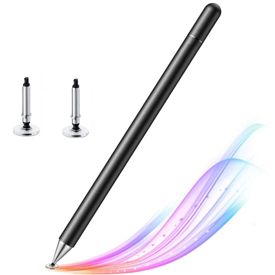 Dyazo Capacitive Stylus Pen for All Touch Screens Devices, Fine Point, Lightweight Aluminum Body Compatible with All Android & iOS Smart Mobile Phones & Tablets (Black) Dyazo Capacitive Stylus Pen for All Touch Screens Devices, Fine Point, Lightweight Aluminum Body Compatible with All Android & iOS Smart Mobile Phones & Tablets (Black)