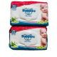 Supples Baby Wet Wipes with Lid | 144 Wipes | 72 Wipes x 2 Packs | Enriched With Aloe Vera and Vitamin E | Alcohol-Free and Paraben-Free | Pure Water-Based formulation