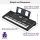 YAMAHA PSR-E473,61 KEYS PORTABLE KEYBOARD WITH POWER ADAPTOR, Black