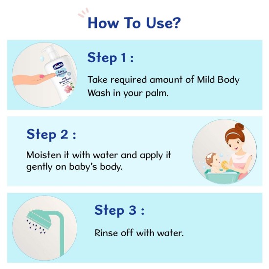Chicco Baby Moments Mild Body Wash Refresh, New Advanced Formula With Natural Ingredients, No Tears & Soap-Free, Mild Formula For Babys Body Wash, No Phenoxyethanol And Parabens (500Ml)