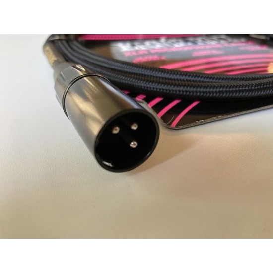 Ernieball 6390 5ft Braided Male Female XLR Microphone Cable Black