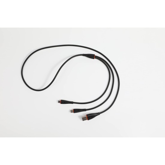 itel Two in One Charging Cable with Dual Micro + Micro, 2.1A Output and 1.2 Meter Length (Black) itel Two in One Charging Cable with Dual Micro + Micro, 2.1A Output and 1.2 Meter Length (Black)