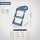 R for Rabbit Hilltop Potty Step Stool Training Seat with Ladder Step Up Non-Slip Steps Adjustable Foldable for Kids Baby 1 to 7 Years (Blue Yellow)