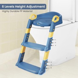 R for Rabbit Hilltop Potty Step Stool Training Seat with Ladder Step Up Non-Slip Steps Adjustable Foldable for Kids Baby 1 to 7 Years (Blue Yellow) R for Rabbit Hilltop Potty Step Stool Training Seat with Ladder Step Up Non-Slip Steps Adjustable Foldable for Kids Baby 1 to 7 Years (Blue Yellow)