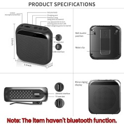 ZORBES® Voice Amplifier for Teachers - Microphone Headset Set 2200 mAh, with Headset Microphone Support TF Card/U Flash Disk, Portable Voice Amplifier for Teachers, Tour Guide, Coach, Speaker (Black) ZORBES® Voice Amplifier for Teachers - Microphone Headset Set 2200 mAh, with Headset Microphone Support TF Card/U Flash Disk, Portable Voice Amplifier for Teachers, Tour Guide, Coach, Speaker (Black)