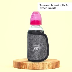 Mee Mee Portable Baby Bottle  Warmer 10 Mins to Warm Baby Milk Using with Quick USB Charging (Grey)