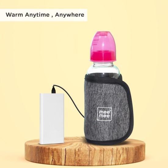 Mee Mee Portable Baby Bottle Warmer 10 Mins to Warm Baby Milk Using with Quick USB Charging (Grey) Mee Mee Portable Baby Bottle Warmer 10 Mins to Warm Baby Milk Using with Quick USB Charging (Grey)