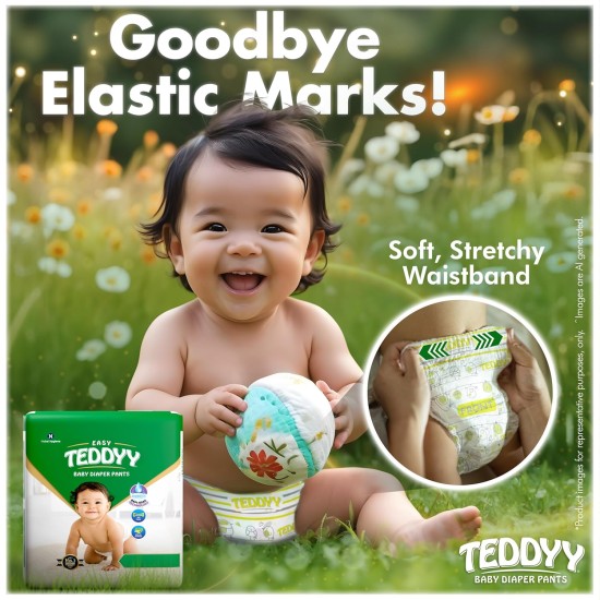 TEDDYY Baby Easy Pant Diapers Medium 74 Count (Pack of 1), 7-12 kgs, 10 hrs Leak Protection, Anti - Bacterial TEDDYY Baby Easy Pant Diapers Medium 74 Count (Pack of 1), 7-12 kgs, 10 hrs Leak Protection, Anti - Bacterial