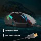 Ant Esports USB GM90 Wired Gaming Mouse with RGB, 6 Programmable Buttons, up to 3600 DPI Adjustable, Optical Gamer Gaming Mice with Multicolour LED Lights - Black