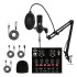 Cezo BM 800 Condenser Microphone Kit Set with V8 Sound Card, Boom Arm Stand, Pop Shield Recording Studio Equipment Full Set with 3.5mm Mic for Smartphones Live Streaming Youtubers - Black