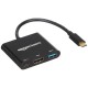 Adapter 3-in-1 USB Type C (Black)