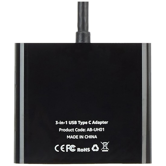 Adapter 3-in-1 USB Type C (Black)