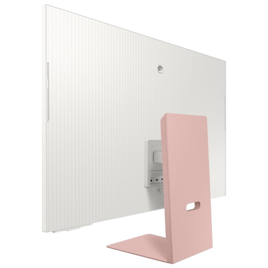 Samsung 32-inch(80cm) M8 4K UHD Smart Monitor, Wireless Webcam, Type-C, Smart TV apps, TV Plus, Office 365, Dex, Apple Airplay, BT, IOT, Speakers, Remote (LS32BM80PUWXXL, Pink)