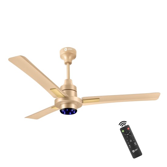 Orient Electric’s 1200mm I Tome Plus| BLDC energy saving ceiling fan | BEE 5-star rated | Ceiling fan with LED lights | Saves up to 50% on electricity bills | 3-year warranty | Topaz Gold, pack of 1 Orient Electric’s 1200mm I Tome Plus| BLDC energy saving ceiling fan | BEE 5-star rated | Ceiling fan with LED lights | Saves up to 50% on electricity bills | 3-year warranty | Topaz Gold, pack of 1