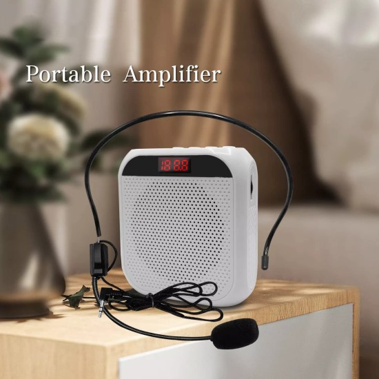 ZORBES® Voice Amplifier for Teachers - Microphone Headset Set 2200 mAh, with Headset Microphone Support TF Card/U Flash Disk, Portable Voice Amplifier for Teachers, tour guide, coach, speaker