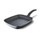 Bergner Orion NonStick 28 cm Grill Pan/Griddle, 100% Recyclable, for Low Oil Tikkas/Kebabs/Sandwiches/Stovetop Babeque, Textured Soft Touch Handle, Granite Finish, Induction & Gas Ready