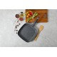 Bergner Orion NonStick 28 cm Grill Pan/Griddle, 100% Recyclable, for Low Oil Tikkas/Kebabs/Sandwiches/Stovetop Babeque, Textured Soft Touch Handle, Granite Finish, Induction & Gas Ready
