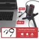 Audio Array AM-C6 USB Plug & Play Condenser Microphone Kit | with pop-Filter & Shock Mount | 3.5 mm No Latency Monitoring, Volume Control & Mute Button | Gaming, Podcasting & Streaming