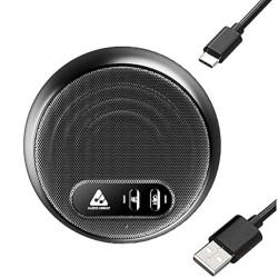 Audio Array AM-C10 USB Plug & Play Conference Microphone with Speaker | Omni Directional Pickup Upto 4M | Speaker and Mic Mute Buttons | Volume Control & Mute Button | Ideal for Meeting & Video Call