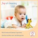 LuvLap Silicone Teether for 6 to 12 Months Baby/Toddler, Teething Toy for Infants andBabies, 100% Food Grade Silicone, Unicorn Design with Textured Surface (Yellow & Purple)