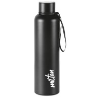 MILTON Aura 1000 Thermosteel Bottle, 1050 ml Water Bottles, 24 Hours Hot and Cold, Easy to Carry, Easy Grip, Rust Proof, Tea, Coffee, Office, Travel Bottle, Dark Blue