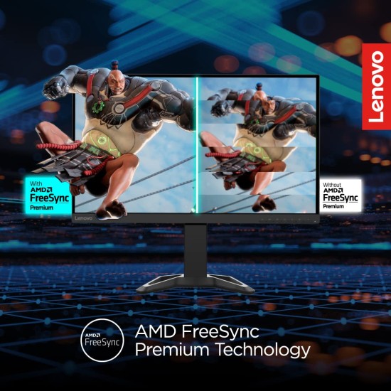Lenovo Gaming G-Series 27 inch (68.58cm) 2K QHD VA Monitor, 2560 x 1440 Pixels 165Hz, 1ms, WLED, AMD Radeon FreeSync Compatible,HDMI, DP, Height Adjust Tilt Stand with Natural Low Blue Light, G27q-30